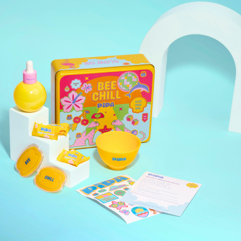 Bee Chill Spa Kit for tween self-care with clean ingredients and spa products