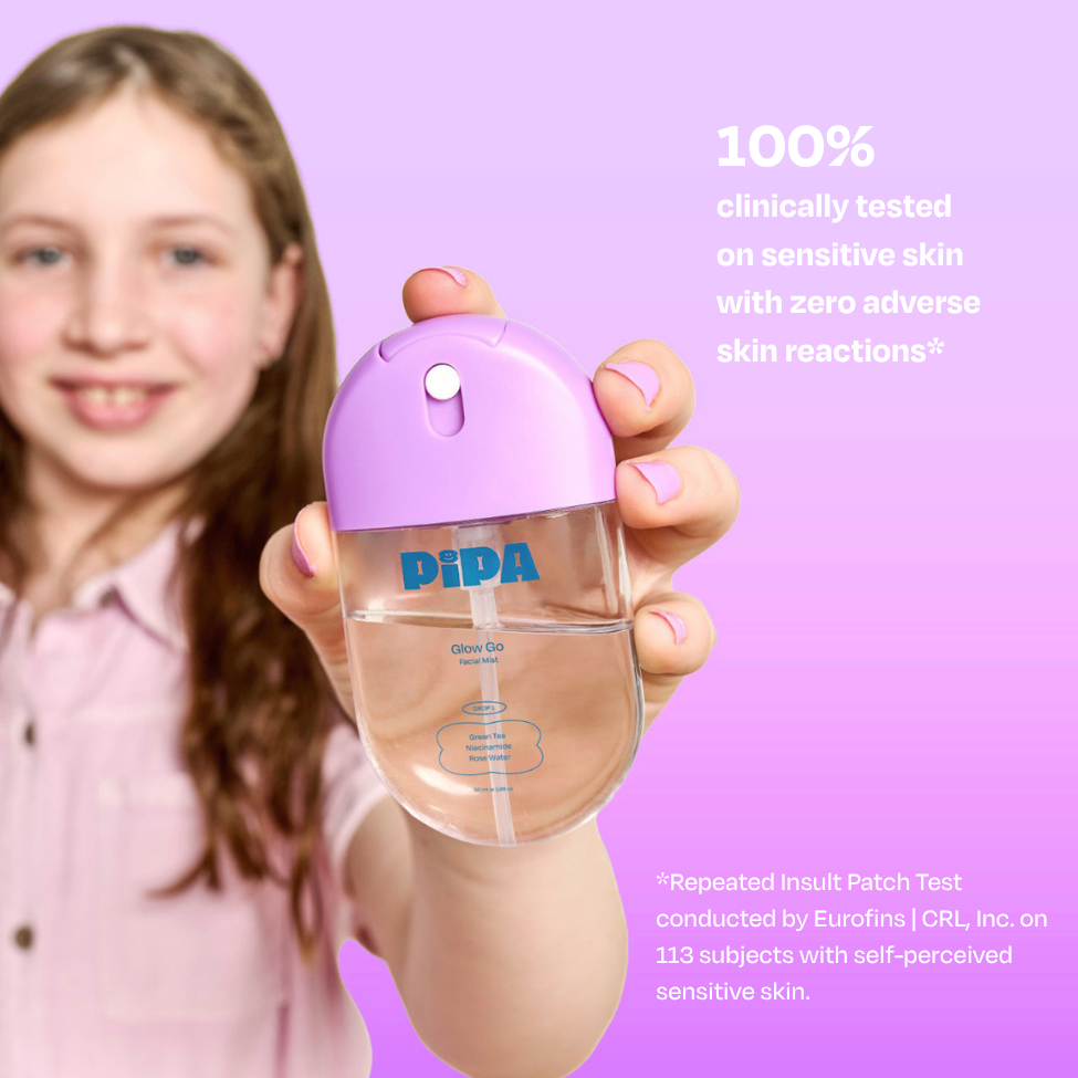Glow Go refreshing mist for tween skin hydration and radiance