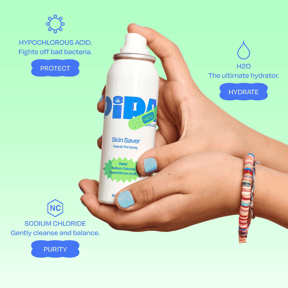 Clean Saver Duo featuring Squeaky Clean Cleanser and Skin Saver Hypochlorous Acid Spray for purified and calm skin