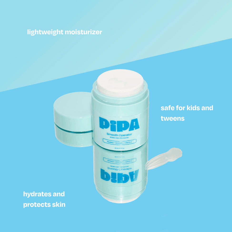 Smooth Operator lightweight moisturizer for kids skin with squalene niacinamide and ceramides
